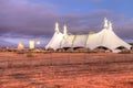 Full moon over a circus tent Royalty Free Stock Photo